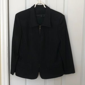 Black wool pants suit
